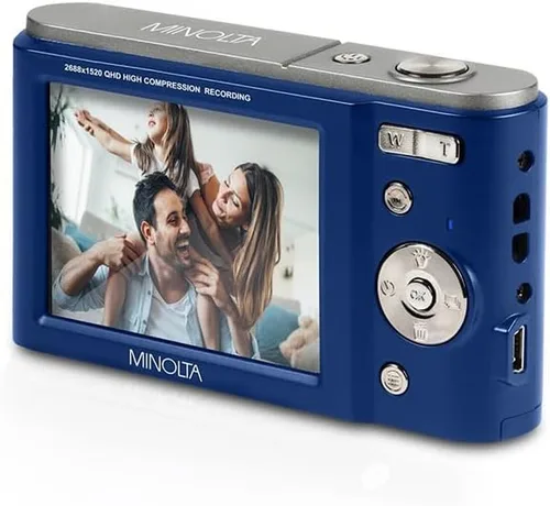Vista 3 de Minolta Cámara digital MND20 de 44 MP - Video Ultra HD de 2.7K, zoom digital 16X, estabilización antivibración, lapso de tiempo, detección facial
