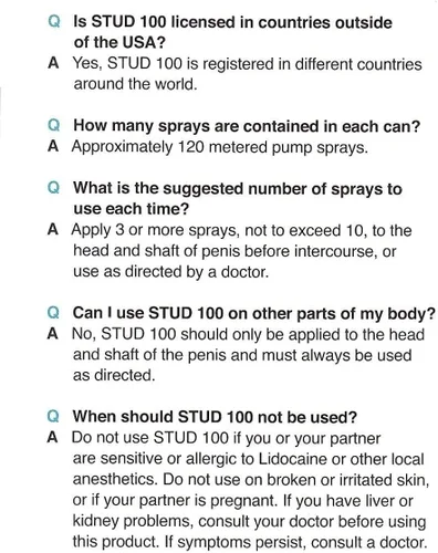 Vista 3 de Stud 100 Spray desensibilizador genital masculino, caja de 7/16 onzas líquidas