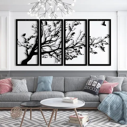 Vista 2 de Decoración de pared de metal, arte de pared del árbol de la vida, arte de pared de árbol de metal, letrero de árbol, decoración de pared de metal