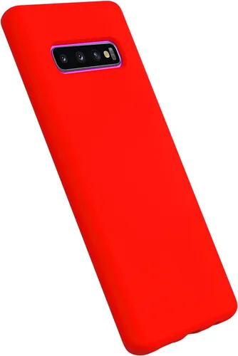 Vista 3 de Funda de goma para Samsung Galaxy S10 Plus, funda de silicona líquida para s10+ de doble capa híbrida de policarbonato duro de silicona suave, funda