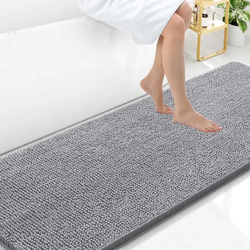 Vista 187 de Arotive Alfombras de baño de felpilla extrasuaves y absorbentes, de 24 x 16 pulgadas, lavables a máquina, parte trasera de goma antideslizante