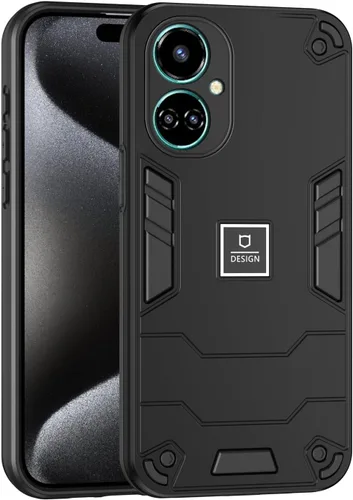 Vista 170 de Funda compatible con Redmi A1, compatible con Redmi A2 2 en 1 [PC dura + TPU], funda de teléfono negra