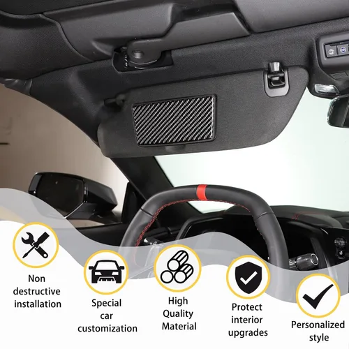 Vista 4 de Kit de decoración de panel de espejo cosmético de coche de fibra de carbono real suave 3D compatible con Corvette C8 Stingray Z06 Z51 2020 2021 2022