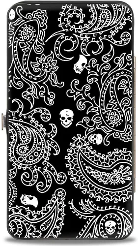 Vista 2 de Buckle-Down Buckle-Down Hinge - Bandana/Skulls Black/White Wallet, multicolor, 7 x 4 US, Varios