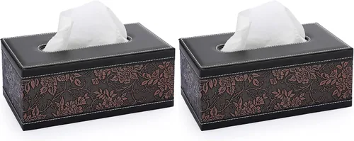 Vista 19 de Sumnacon Tissue Box Cover Rectangle Linen Tissue Box,Stylish Tissue Box Holder with Magnetic Bottom,Decorative Tissue Cover for Bathroom Toilet Beige