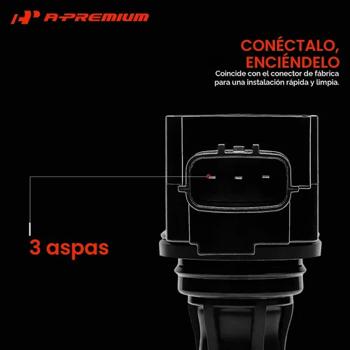 Vista 3 de A-Premium Paquete de bobinas de encendido del motor compatible con Nissan