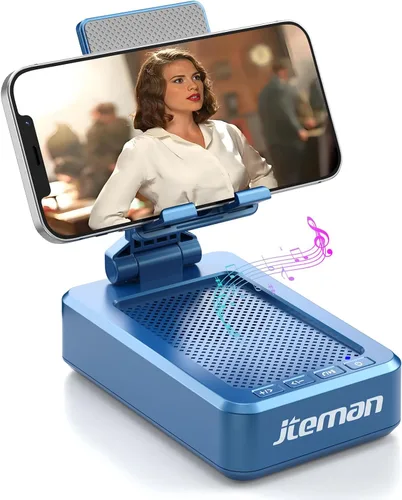 Vista 15 de JTEMAN Soporte para teléfono celular con altavoz Bluetooth, regalos