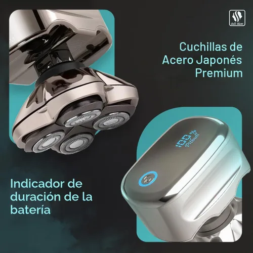 Vista 6 de Skull Shaver Pitbull Platinum PRO - Kit de afeitadora de cabeza y cara, afeitadora eléctrica inalámbrica, capacidades de afeitado en húmedo y seco
