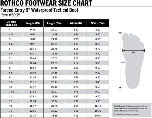 Vista 5 de Rothco Botas tácticas de entrada forzada impermeable