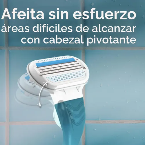 Vista 6 de Gillette Venus Mango de afeitar Smooth para mujer + 6 recambios con mango de gel de agarre suave