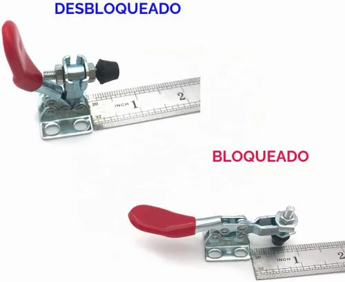 Vista 6 de Pequeña abrazadera de palanca horizontal de liberación rápida 201A, herramienta de mano 60 libras / 59.5 lbs (201-8PACK)