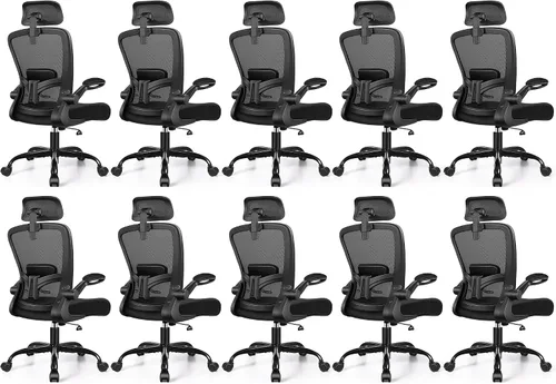 Vista 15 de FelixKing Silla de Oficina, Silla de Escritorio con Soporte Lumbar Ajustable, Silla de Computadora Ergonómica con Respaldo Alto y Respaldo