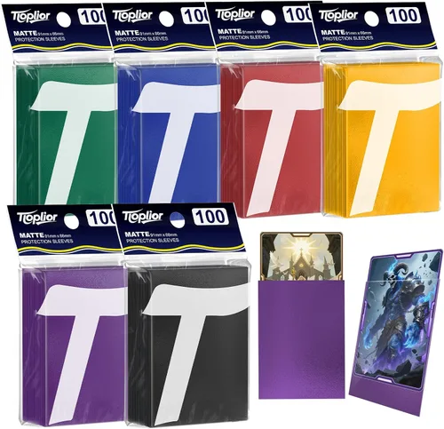 Vista 26 de 1000 unidades de fundas para cartas coleccionables TiopLior, funda mate perfecta para MTG, protector suave para cartas deportivas, funda estándar
