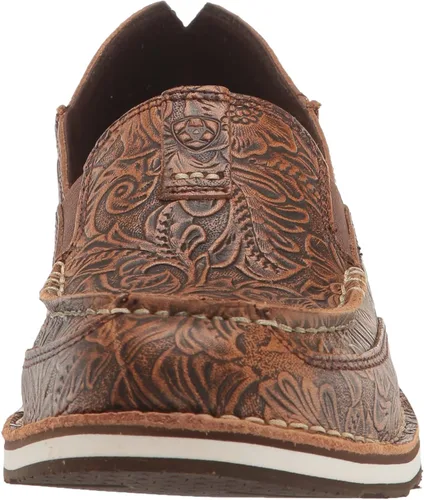 Vista 2 de ARIAT WMS Cruiser BRN - Zapato de barco en relieve floral para mujer