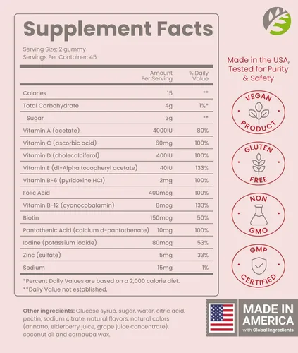 Vista 2 de BariSlim Bariatric - Gomitas multivitamínicas masticables bariátricas, 90