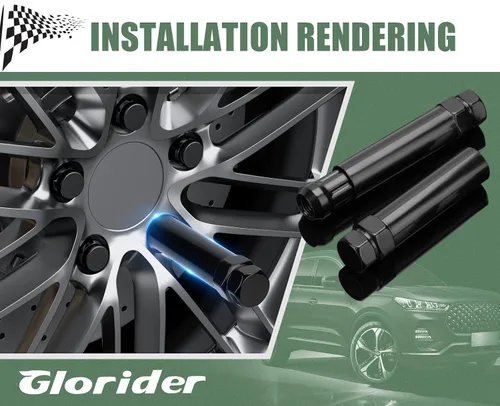 Vista 11 de Llave de tuercas de 7 estrías Glorider con adaptador de gran tamaño para llave con 21mm y 22mm hexagonales Reemplazo 14x1.5 14x2 9/16 cerradura