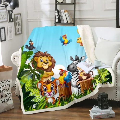 Vista 8 de Erosebridal Manta de vellón con diseño de caballo para niñas, niños y parejas, 40 x 50 pulgadas, diseño de animales salvajes, acuarela, 3D