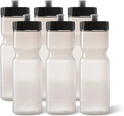 Vista 18 de Botellas de agua deportivas 50 Strong – Botellas de plástico reutilizables de 22 oz libres de BPA con tapa de tracción – Fabricadas en EE. UU.