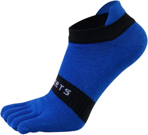 Vista 7 de Calcetines de algodón de corte bajo para hombre, 5 dedos, malla invisible, 346, paquete de 9