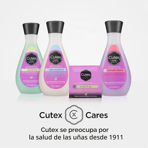 Vista 7 de Cutex Strength Shield - Quitaesmalte de uñas, deja las uñas de las manos y los pies con un aspecto saludable, contiene vitaminas E, B5 y seda