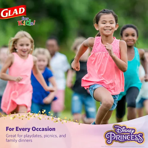 Vista 5 de Glad Vasos de plástico desechables de Disney Princess para niños, divertidos, resistentes, aptos para niños, vasos desechables de plástico para uso