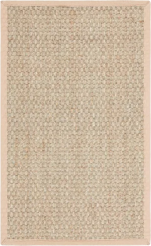Vista 70 de SAFAVIEH Natural Fiber Collection NF114A - Alfombra de pasillo de hierba marina con patrón de tejido de cesta y borde, de 2 pies 6 pulgadas x 16