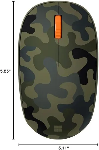 Vista 5 de Ratón Bluetooth Microsoft - Camuflaje Forestal. Diseño Compacto y Cómodo, Uso para Diestros y Zurdos, 3 Botones, Ratón Inalámbrico Bluetooth