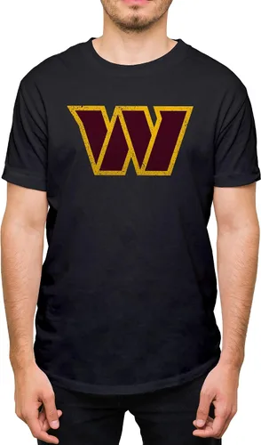 Vista 19 de Hybrid Sports NFL - Distressed Team Logo - Officially Licensed Adult Short Sleeve Fan Tee for Men & Women