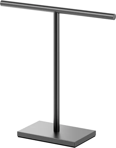Vista 7 de Gatco 1444B, Soporte para Toallas de Mano Independiente con Base Rectangular Moderna, Latón Cepillado / 10.50" de ancho x 11.13" de alto Soporte