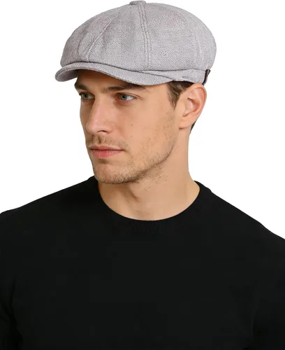 Vista 7 de SEAUR Newsboy - Gorra de 8 paneles para hombre, estilo vintage, estilo Gatsby, gorra plana y ajustable