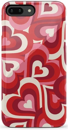 Vista 18 de Casely Funda para iPhone 6/7/8 Plus Todo envuelto Lazos vintage Diseño protector delgado esencial de doble capa