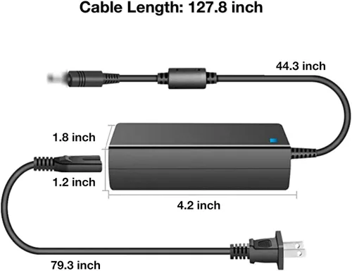 Vista 2 de Adaptador de corriente alterna de 19 V compatible con Vivitek Qumi Q2-B Q2-W Q2-LITE 300 lúmenes Q5 500 lúmenes Q8 Q8-WH Q8-BK blanco negro 1000