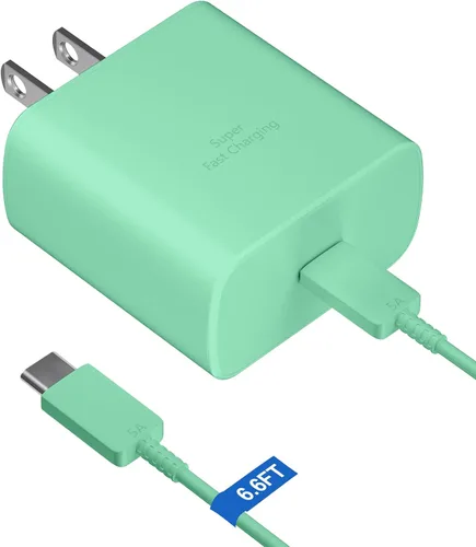 Vista 14 de Cargador súper rápido de 45 W, cable de carga USB tipo C de 6.6 pies con cargador de teléfono Android, bloque de carga rápida para Samsung Galaxy