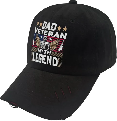 Vista 3 de dad Veteran, Myth Legend, Sun hat Hats for Men Fashion AllBlack Trucker Hats Gifts for Grandpa Baseball Caps