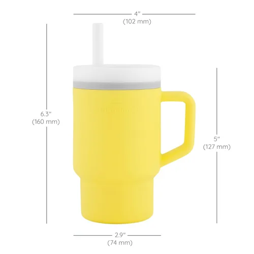Vista 6 de Infantino Mi primer vaso – Adorables vasos en miniatura con pajita resistente a fugas y asa amigable para niños pequeños, fomenta la hidratación