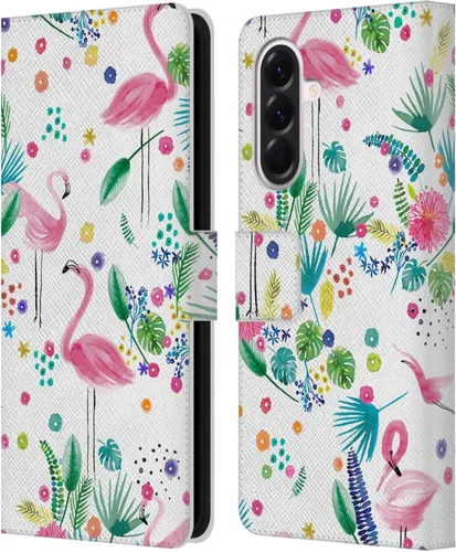 Vista 244 de Head Case Designs Officially Licensed Ninola Brushstrokes Black Summer Patterns Leather Wallet Case Compatible with Samsung Galaxy A07 4G