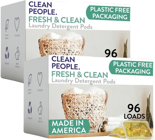 Vista 13 de The Clean People Cápsulas de detergente para ropa sin fragancia, cápsulas de lavandería hipoalergénicas, ultra concentradas, embalaje reciclable