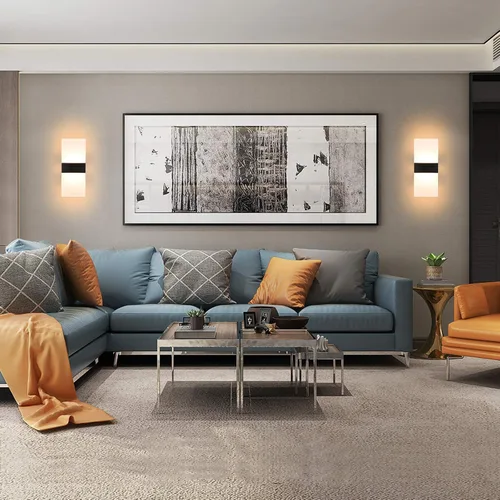 Vista 9 de Lightess Aplique de pared moderno regulable. Aplique de pared de 12W en negro, lámpara de pared interior de acrílico para dormitorio, sala de estar