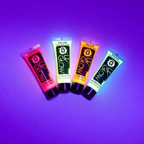 Vista 7 de Blacklight - Pintura facial y corporal de 0.34 onzas, fluorescente neón (0.34 onzas líquidas (paquete de 4))