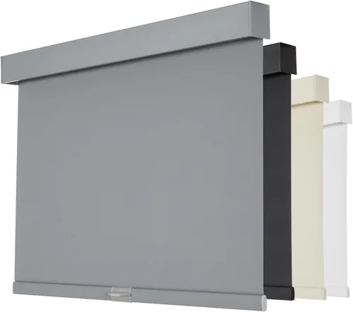 Vista 19 de Persilux Persianas enrollables opacas inalámbricas para ventanas, parada libre con cenefa, persianas de tela con aislamiento térmico, protección UV