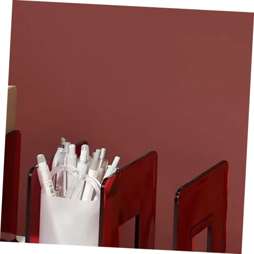 Vista 8 de Homoyoyo Estantería negra con sujetalibros negros para habitación de niños, soportes de libros de escritorio para libros de decoración, soporte