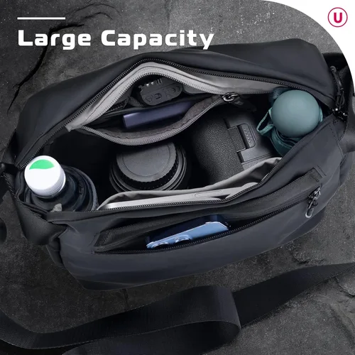Vista 7 de ULANZI Bolsa de Hombro Versátil para Cámara, Bolsa de Mensajero para Fotografía y Viaje, Bolsa de Accesorios Portátil, Elegante Bolsa de Cruz