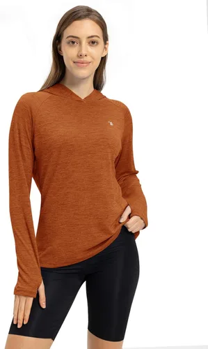 Vista 5 de TBMPOY Womens UPF 50+ Sun Protection Hoodie Shirt Long Sleeve Fishing Hiking Outdoor UV Shirt Lightweight