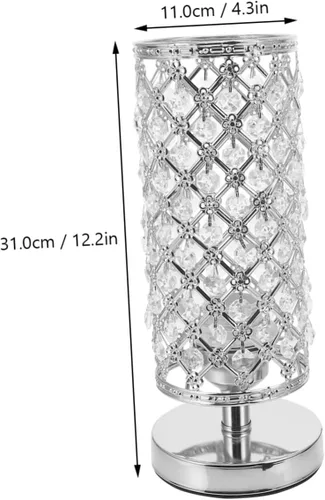 Vista 4 de DOITOOL Lámpara de escritorio de cristal única pequeña lámpara de mesa táctil para iluminación decorativa casera