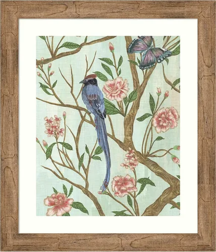 Vista 17 de Amanti Art Lienzo decorativo para pared enmarcado de 24 x 20 pulgadas, delicada Chinoiserie I de Melissa Wang, arte de pared de animales, decoración