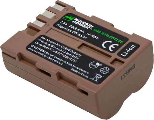 Vista 7 de Wasabi Power Batería USB (Serie Ginger) para Nikon EN-EL3e y Nikon D50, D70, D70s, D80, D90, D100, D200, D300, D300S, D700