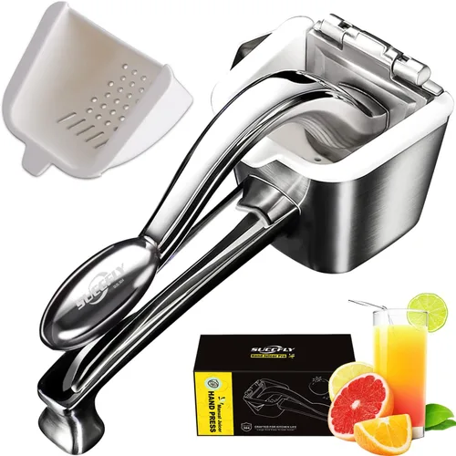 Vista 9 de SUCCFLY Exprimidor de Limón de Acero Inoxidable, Exprimidor Manual de Cítricos Lima Naranja Exprimidor de Frutas Mango Ergonómico Resistente Ahorro