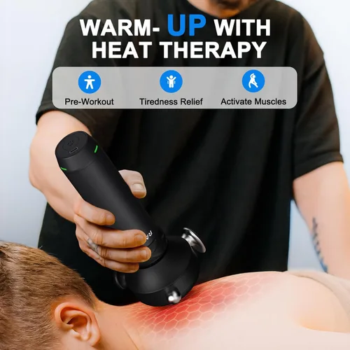 Vista 2 de Pistola de masaje Pro Max de terapia de vibración, masajeador muscular de tejido profundo de mano de 6500 RPM, masaje de liberación de fascia