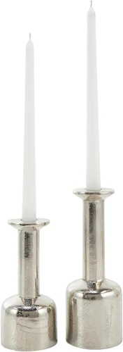 Vista 17 de Deco 79 Portavelas decorativo de metal de aluminio, soporte de vela de palmera, juego de 3 candelabros de 6 pulgadas, 8 pulgadas, 10 pulgadas