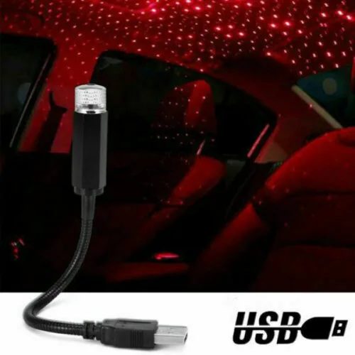 Vista 5 de 2 proyectores de luz nocturna USB de estrella, mini lámpara de proyección LED, decoraciones románticas, para dormitorio, fiesta, paredes